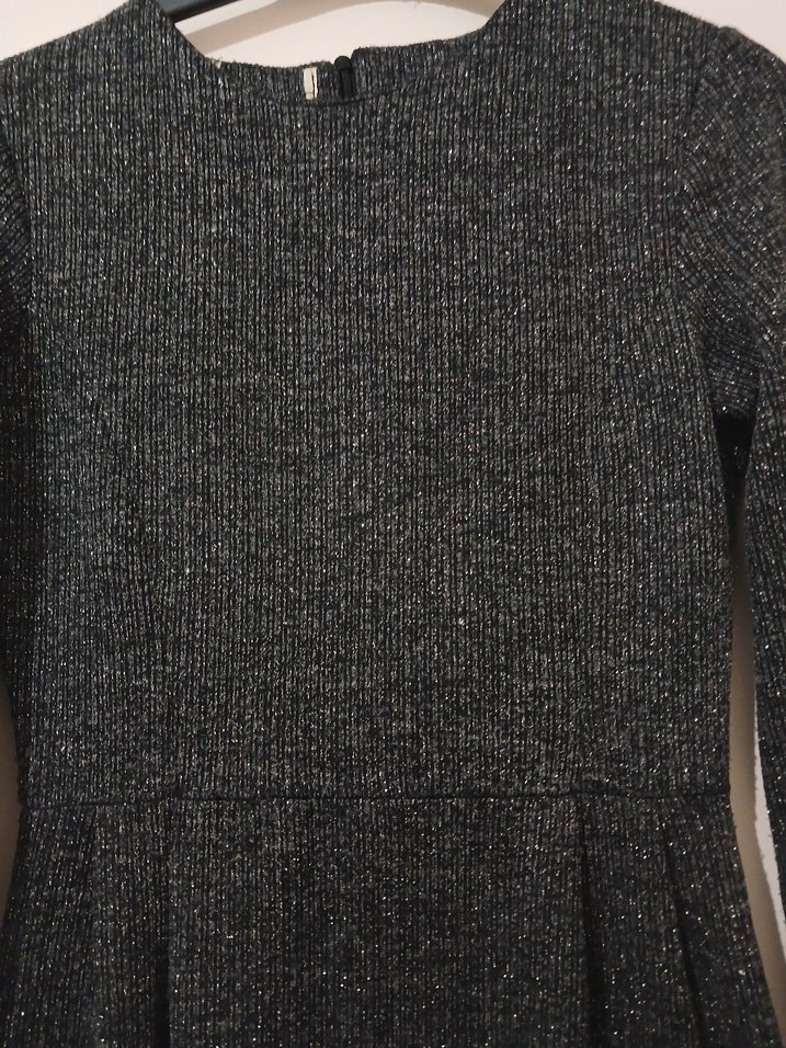 Gri Kadın Uzun Triko Elbise - Görsel 3