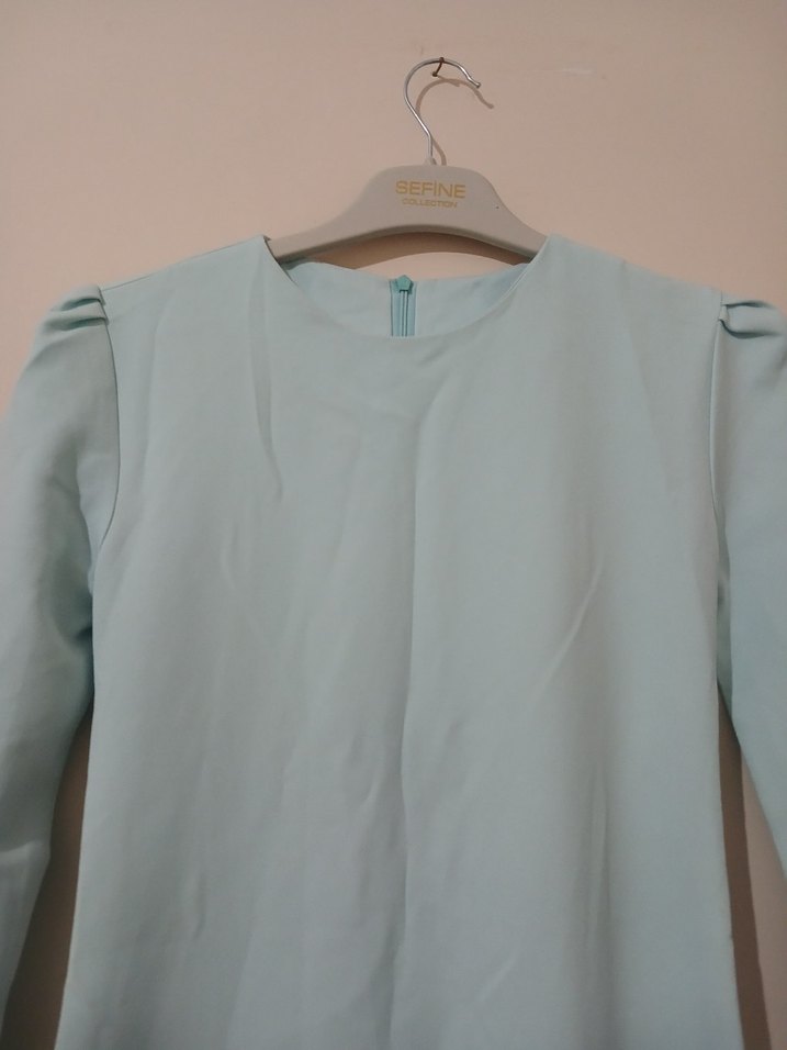 Mavi Uzun Abiye - Görsel 3