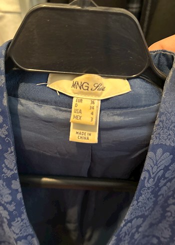 36 Beden mavi Renk Mavi Vintage Kadın Ceket