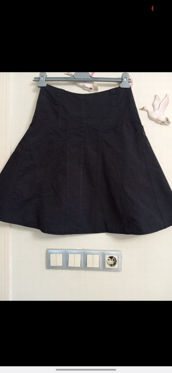 Siyah Mini Hamile Etek - Görsel 2