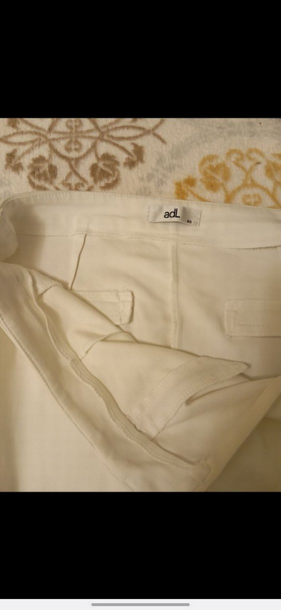 Beyaz Midi Kadın Kumaş Pantolon - Görsel 4