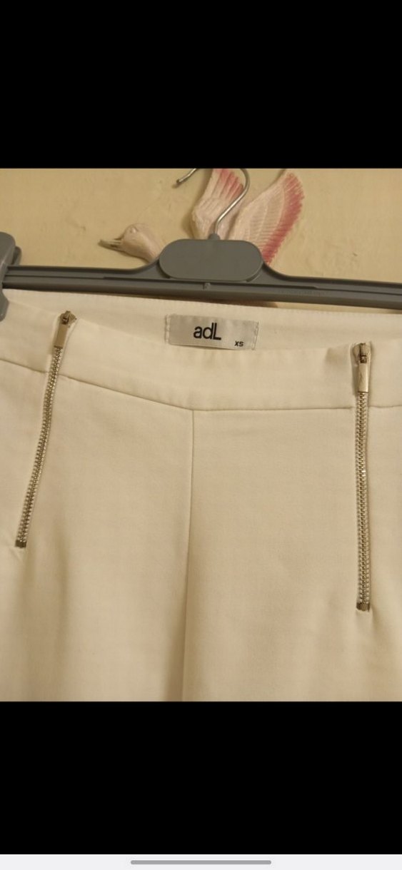 Beyaz Midi Kadın Kumaş Pantolon - Görsel 2