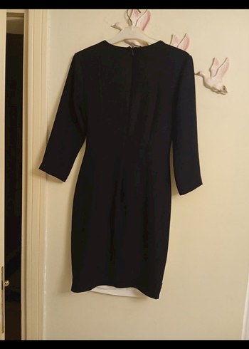 Uzun Kollu Baskılı Kalem Elbise - Görsel 6