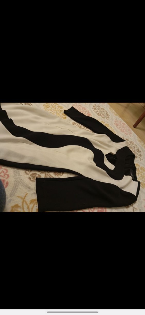 Uzun Kollu Baskılı Kalem Elbise - Görsel 4