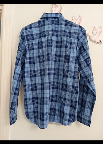 Erkek Lacivert Ekose Pamuk Gömlek - Görsel 5