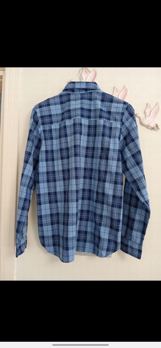 Erkek Lacivert Ekose Pamuk Gömlek - Görsel 5