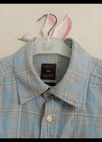 Düğmeli Gri Erkek Gömlek - Görsel 5