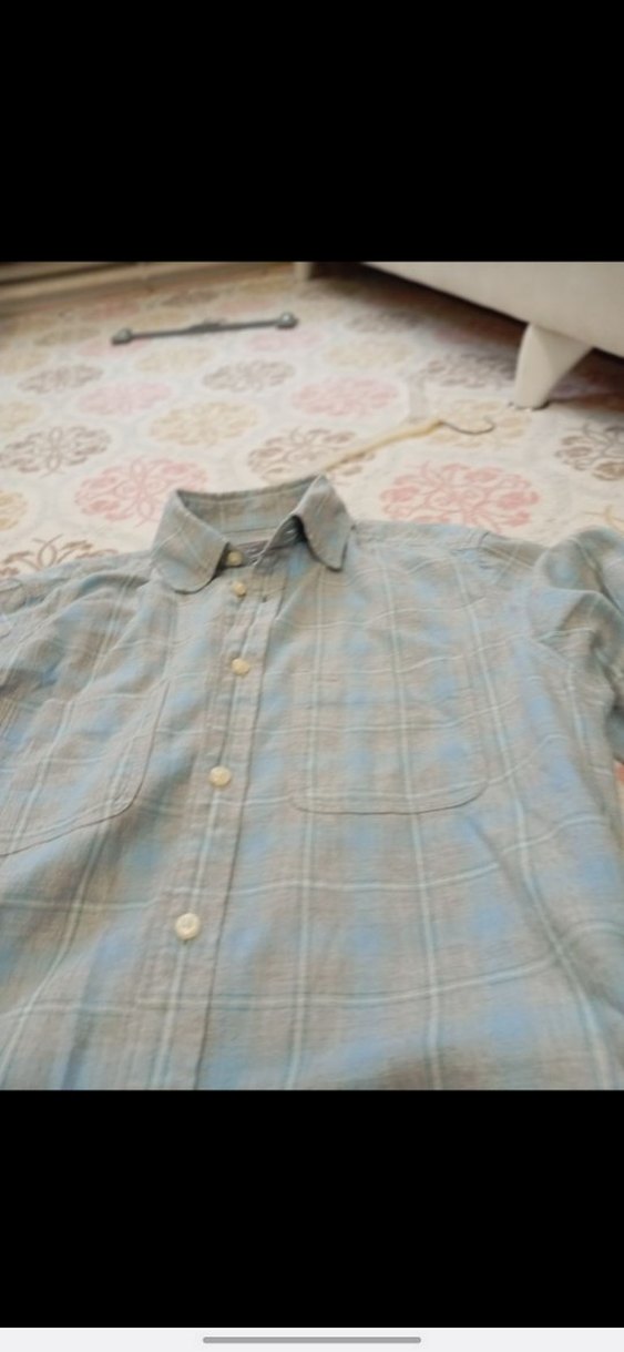 Düğmeli Gri Erkek Gömlek - Görsel 4