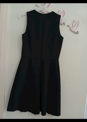 Siyah V Yaka Midi Kadın Elbise - Görsel 4