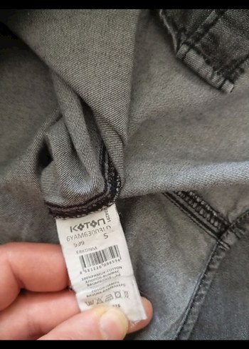 Gri Denim Erkek Uzun Kollu Gömlek - Görsel 6