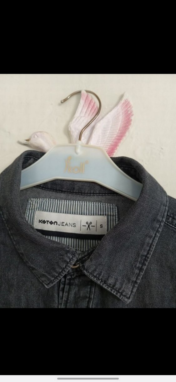 Gri Denim Erkek Uzun Kollu Gömlek - Görsel 4