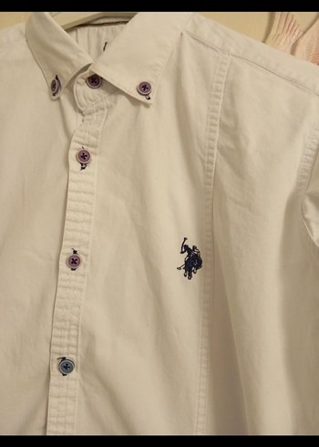 Erkek Beyaz Pamuklu Düğmeli Uzun Kollu Gömlek - Görsel 2