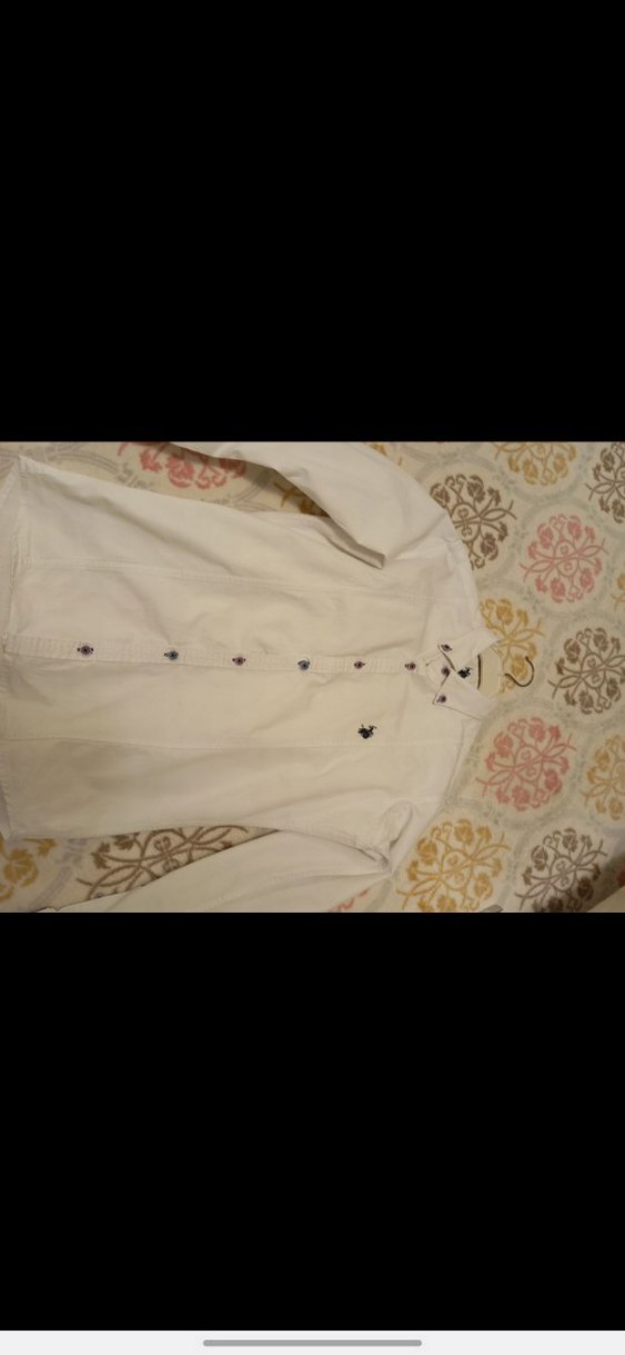 Erkek Beyaz Pamuklu Düğmeli Uzun Kollu Gömlek - Görsel 3