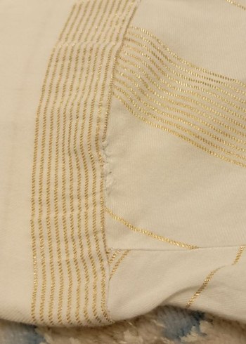 Kadın Beyaz Keten Düğmeli Gömlek - Görsel 8