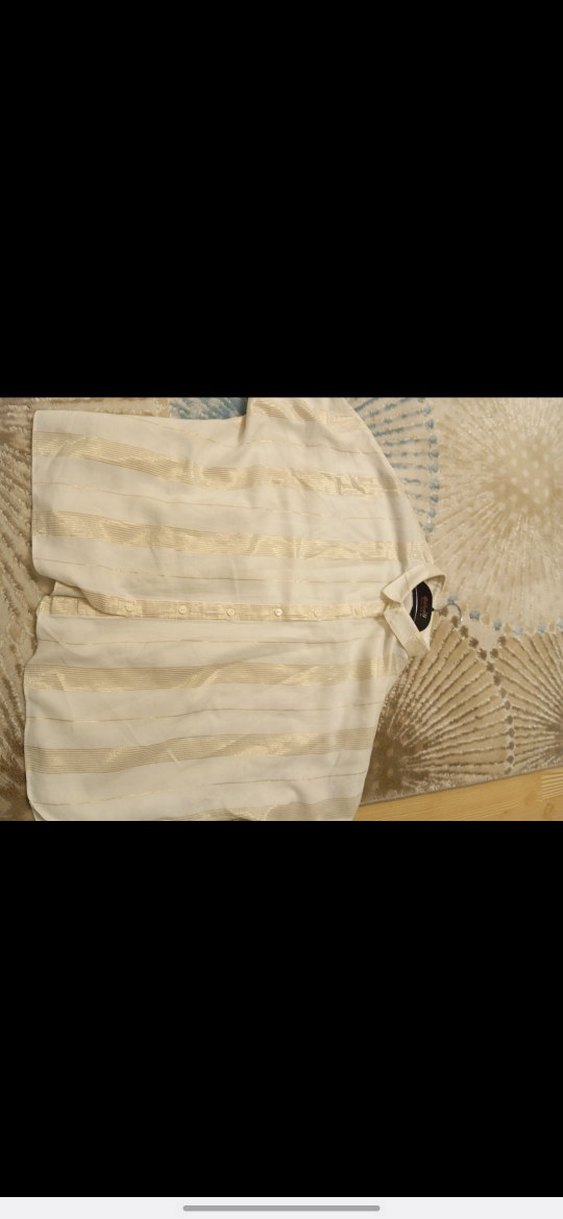 Kadın Beyaz Keten Düğmeli Gömlek - Görsel 3