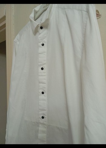 Erkek Beyaz  Uzun Kollu Gömlek - Görsel 4