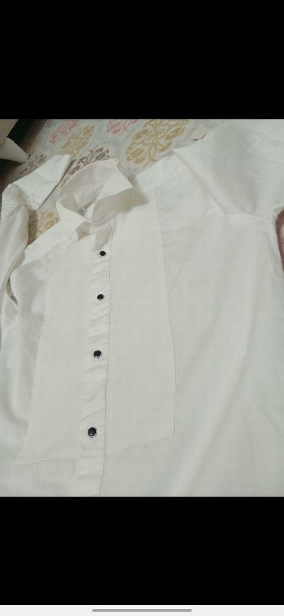 Erkek Beyaz  Uzun Kollu Gömlek - Görsel 3