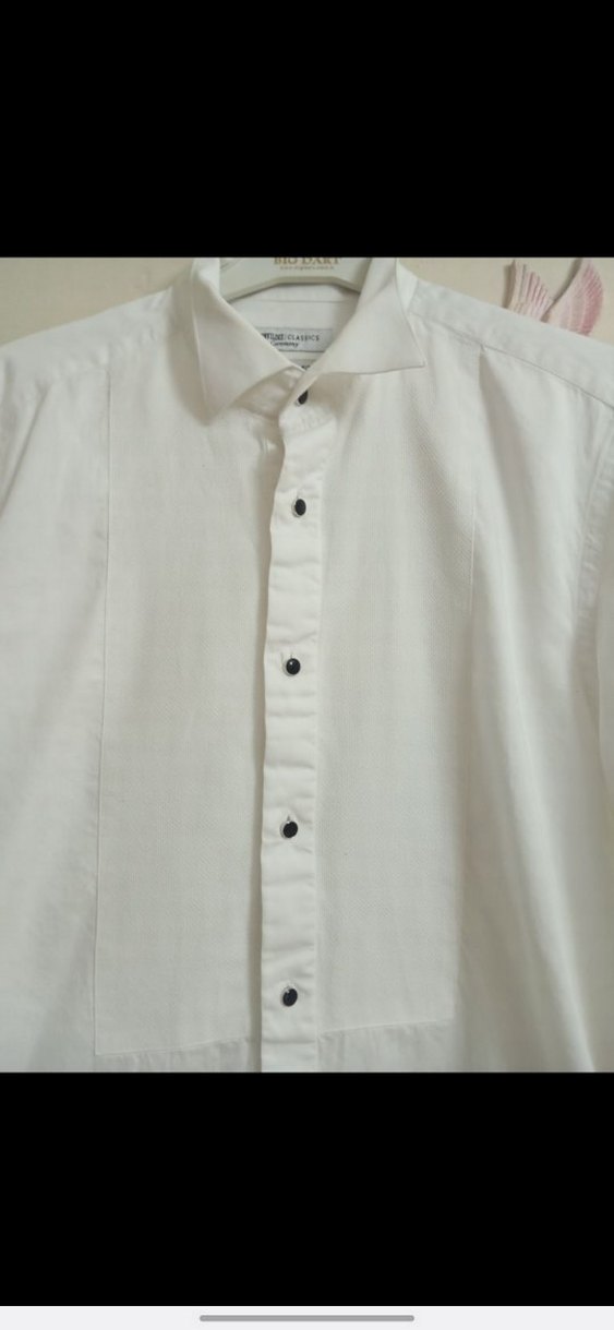 Erkek Beyaz  Uzun Kollu Gömlek - Görsel 2