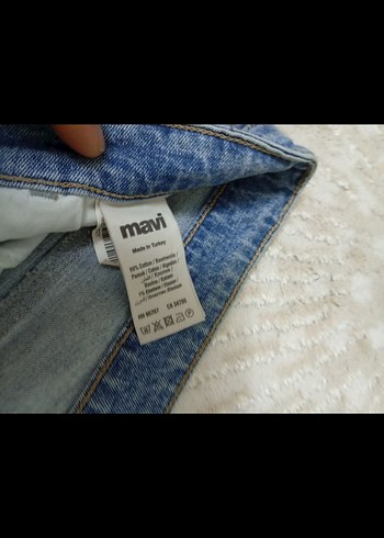 Erkek Mavi Denim Mini Şort - Görsel 6