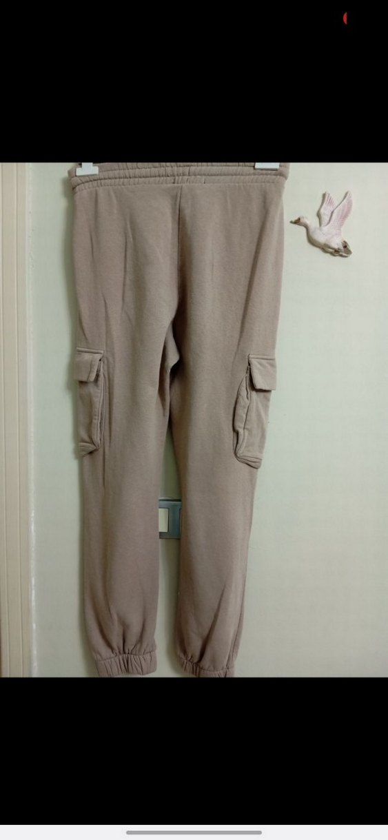 Bej Kadın Rahat Kesim Midi Eşofman - Görsel 3