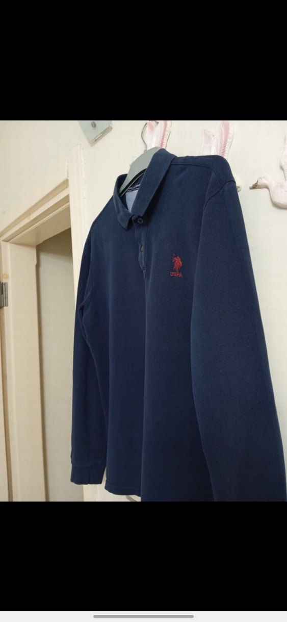 Lacivert Uzun Kollu Polo Tişört - Görsel 3