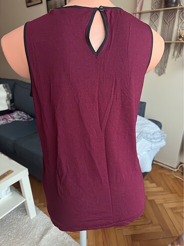 Naf Naf Bordo şifon bluz