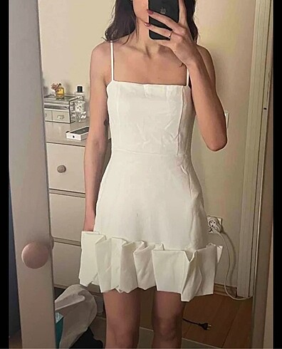 xs Beden Beyaz bride elbise