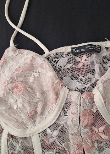 Dantel Detaylı Pembe Strappy Büstiyer - Görsel 6