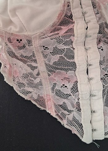 Dantel Detaylı Pembe Strappy Büstiyer - Görsel 5