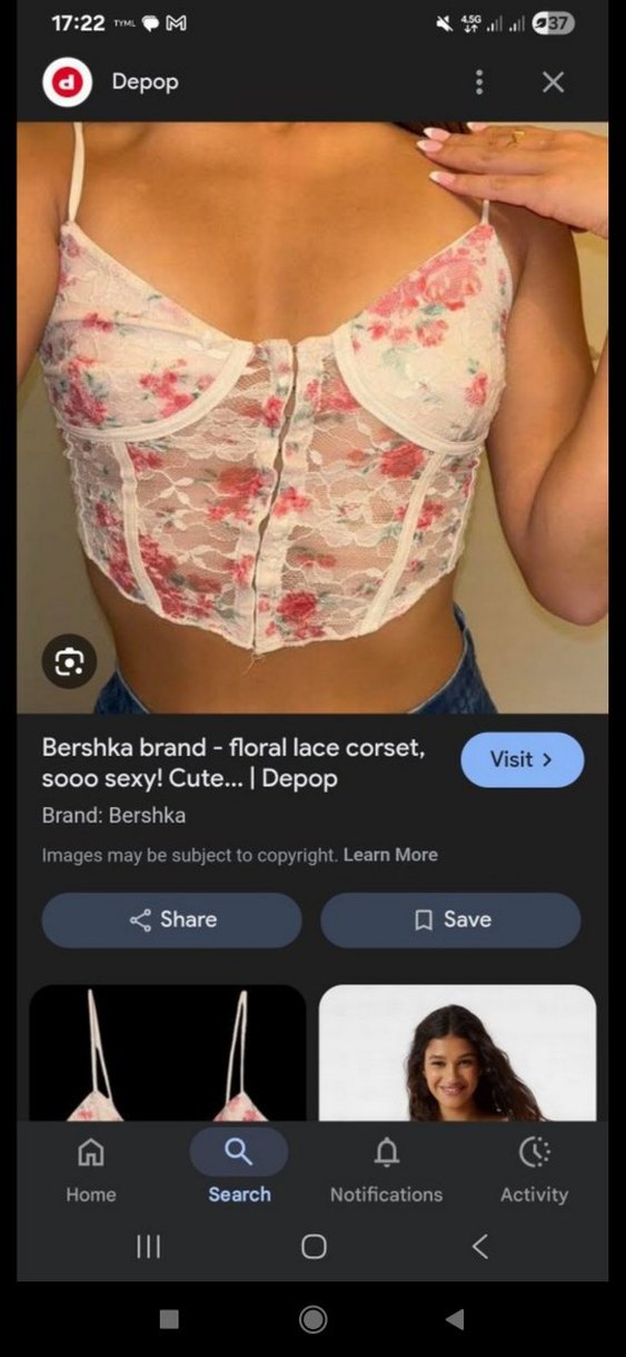 Dantel Detaylı Pembe Strappy Büstiyer - Görsel 2