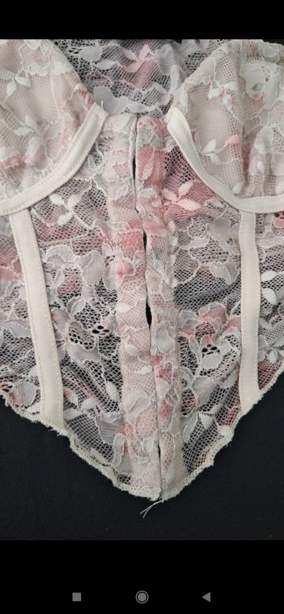 Dantel Detaylı Pembe Strappy Büstiyer - Görsel 3