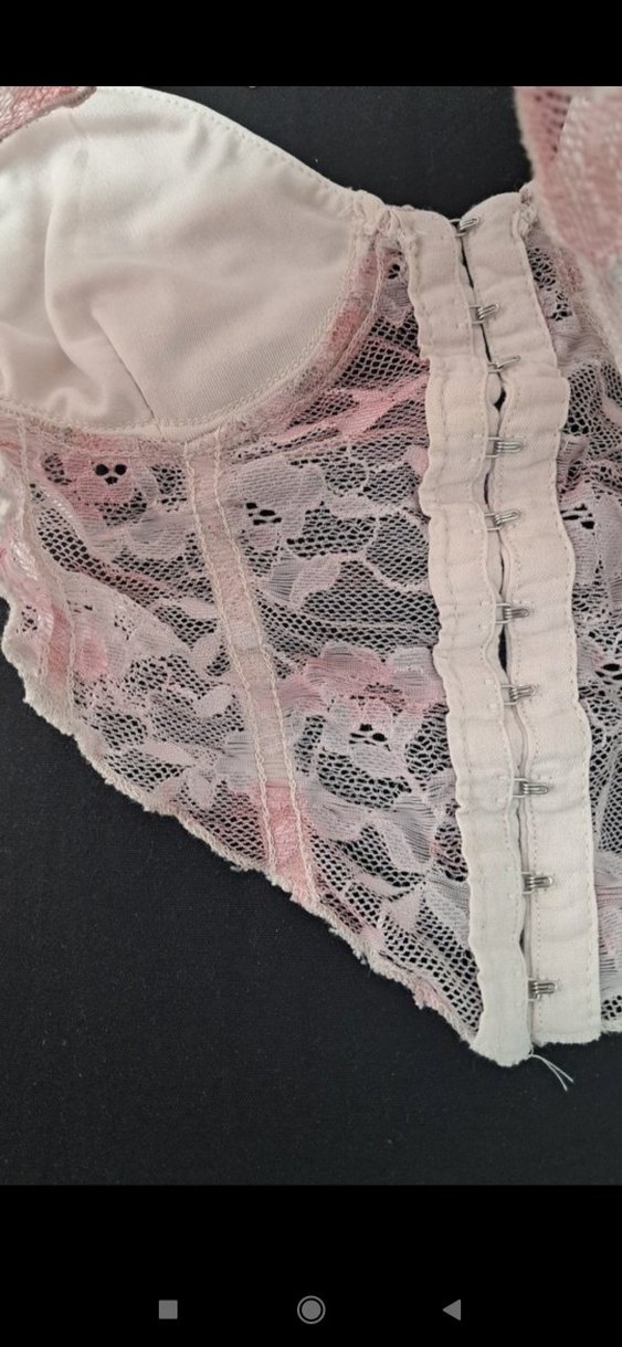 Dantel Detaylı Pembe Strappy Büstiyer - Görsel 5