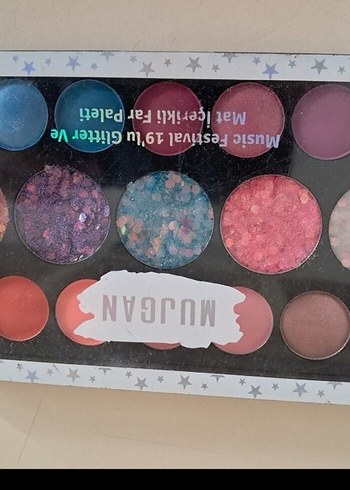 Çok Renkli Işıltılı Göz Farı Paleti glitter ve far - Görsel 3