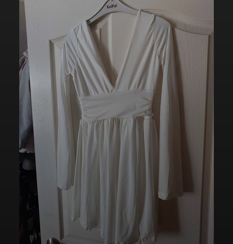 sıfır giyilmedi şortlu beyaz elbise esnek m l xl saran bir kumaş - Görsel 2