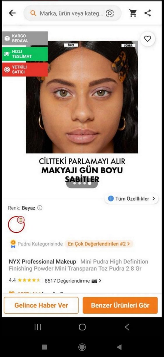 NYX Mini Mat Bitişli Transparan Pudra 2.8 Gr - Görsel 3