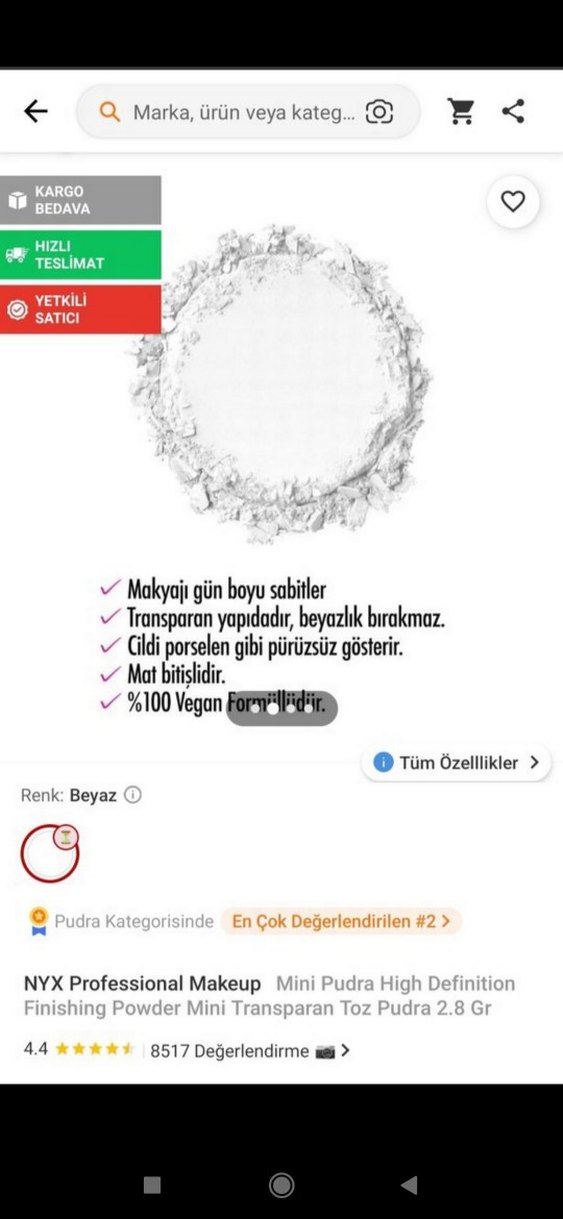 NYX Mini Mat Bitişli Transparan Pudra 2.8 Gr - Görsel 2