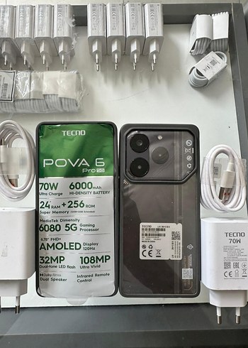 Tecno POVA 6 Pro 5G Beyaz Akıllı Telefon
