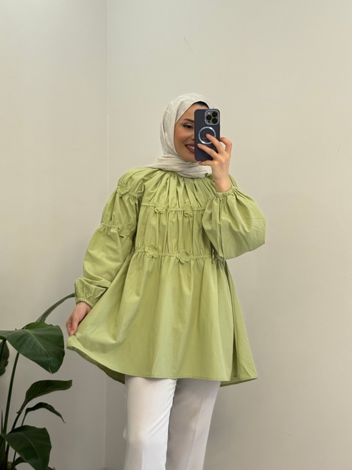 Çiçekli gömlek - Görsel 3