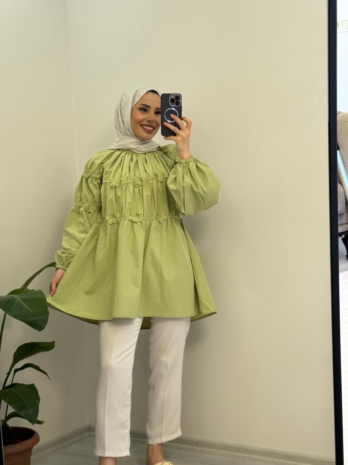 Çiçekli gömlek - Görsel 4