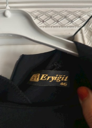 Kuşaklı Siyah Uzun Kollu Uzun Elbise - Görsel 2