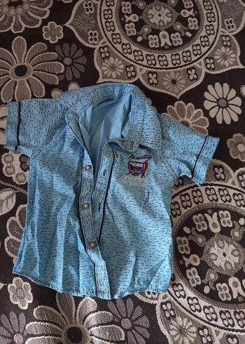 Nakışlı Düğmeli Mavi Kolsuz Kot Ceket - Görsel 5