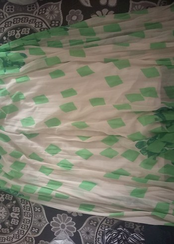 Bej Drapeli Kadın Uzun Etek - Görsel 5