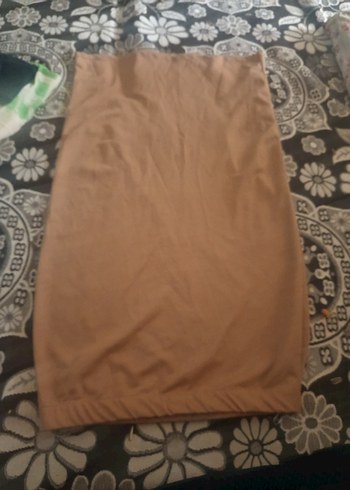 Bej Drapeli Kadın Uzun Etek - Görsel 3