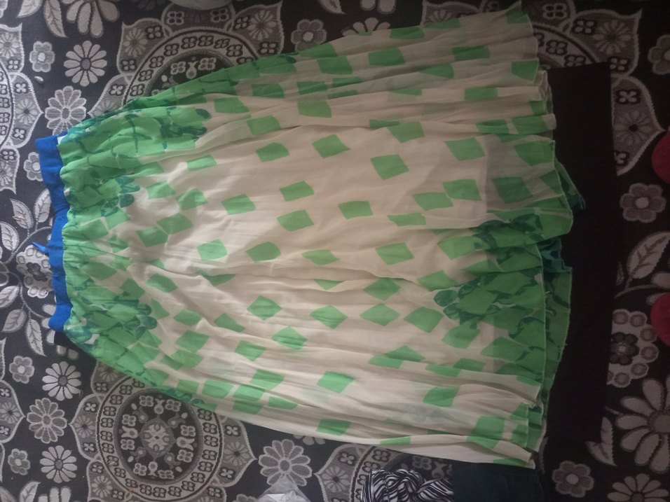 Bej Drapeli Kadın Uzun Etek - Görsel 5