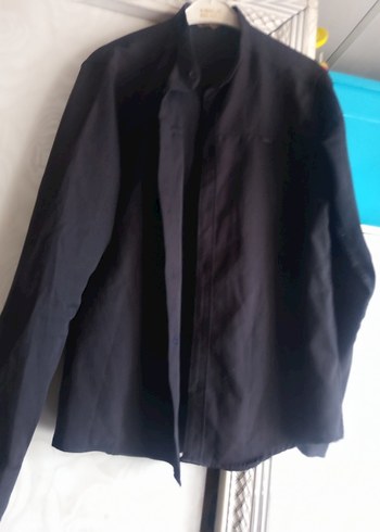 Erkek Siyah Düğmeli Midi Ceket - Görsel 3