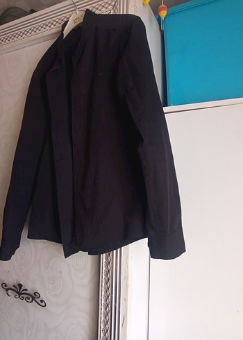 Erkek Siyah Düğmeli Midi Ceket - Görsel 2