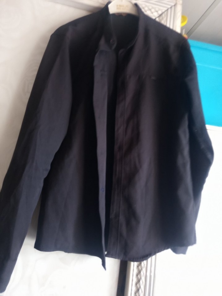 Erkek Siyah Düğmeli Midi Ceket - Görsel 3