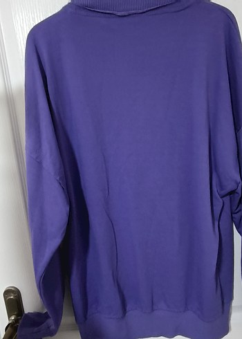 Mor Kadın Fermuarlı Sweatshirt - Görsel 3