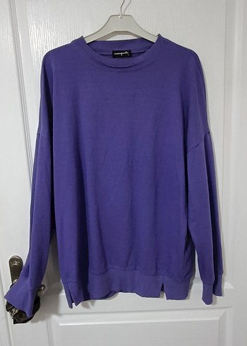 Mor Kadın Fermuarlı Sweatshirt - Görsel 2