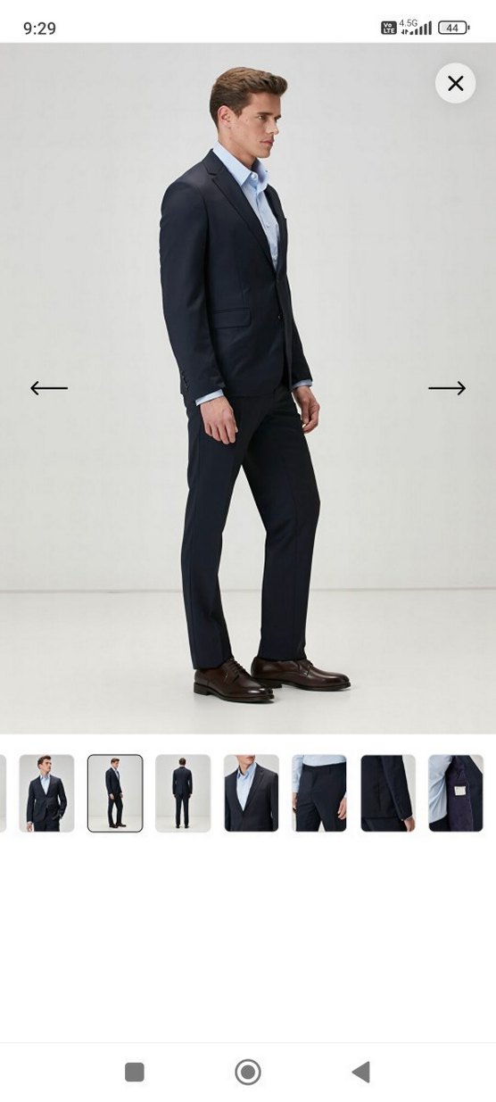 Erkek Regular Fit Lacivert Takım Elbise beymen - Görsel 2